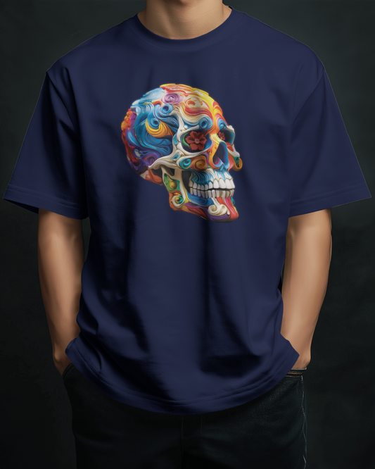Bold Painted Skull T-Shirt