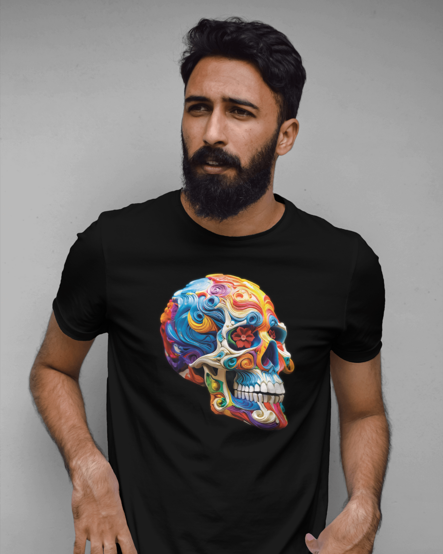 Bold Painted Skull T-Shirt