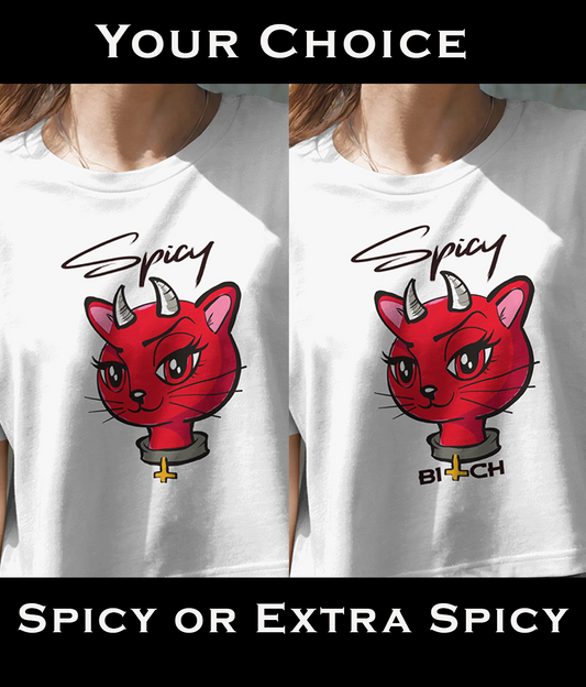 Womans Spicy Devil Crop-Top T-shirt