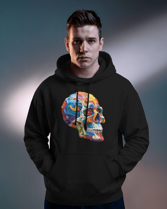 Bold Painted Skull Hoodie