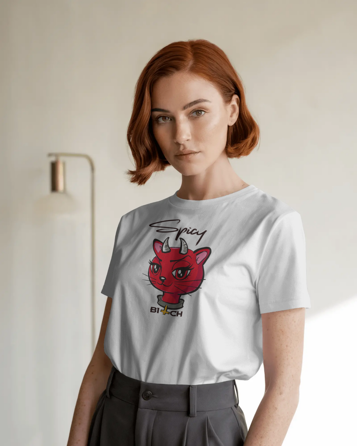 Womans Spicy Devil Crop-Top T-shirt