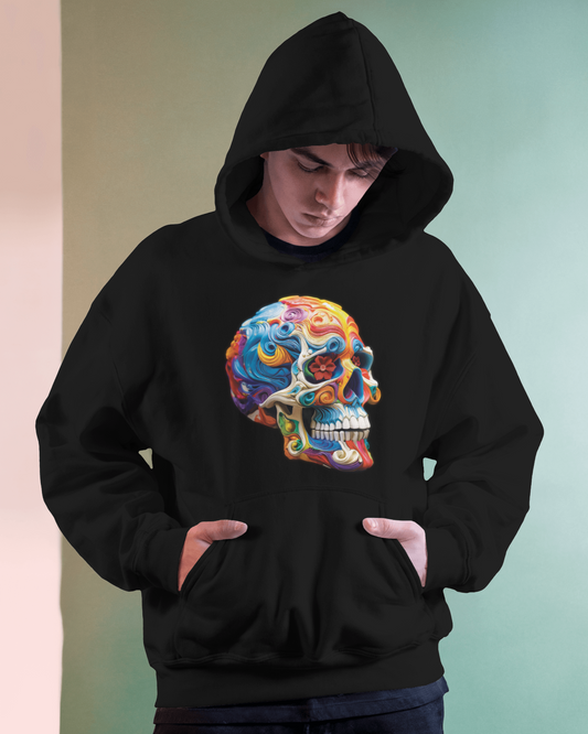 Bold Painted Skull Hoodie