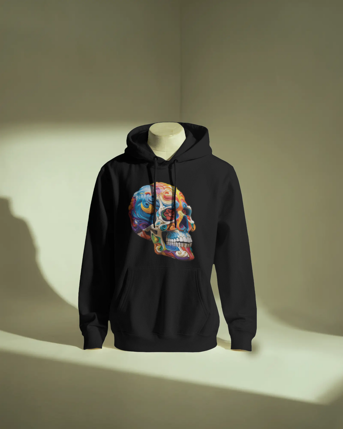 Bold Painted Skull Hoodie