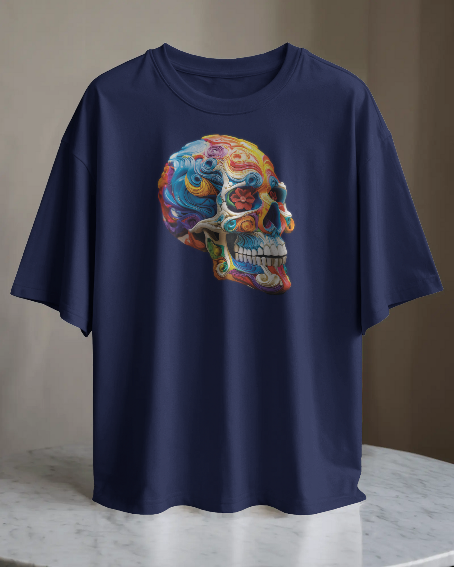 Bold Painted Skull T-Shirt