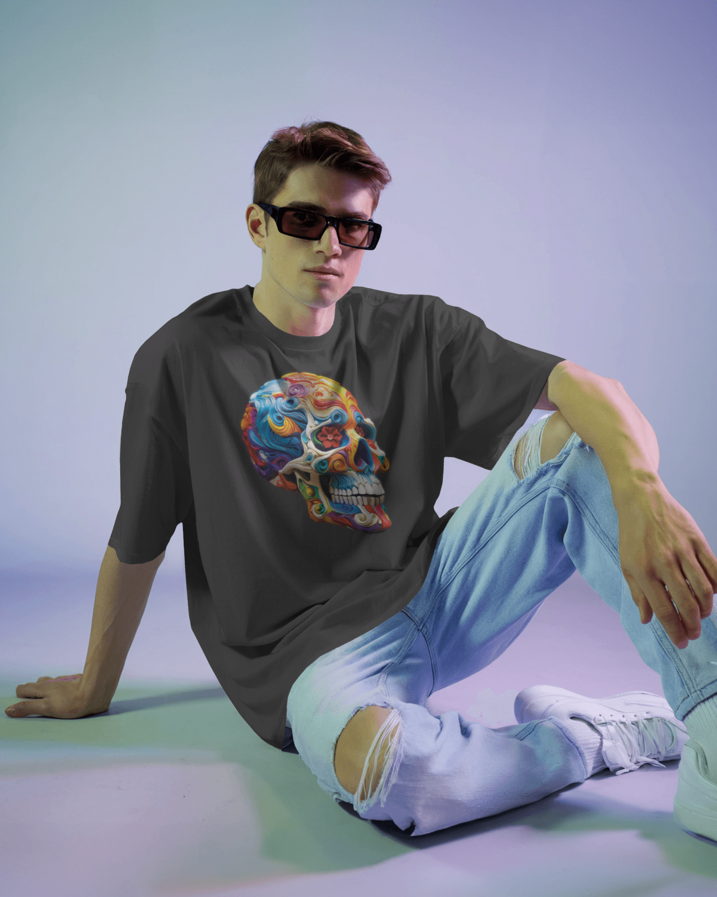 Bold Painted Skull T-Shirt