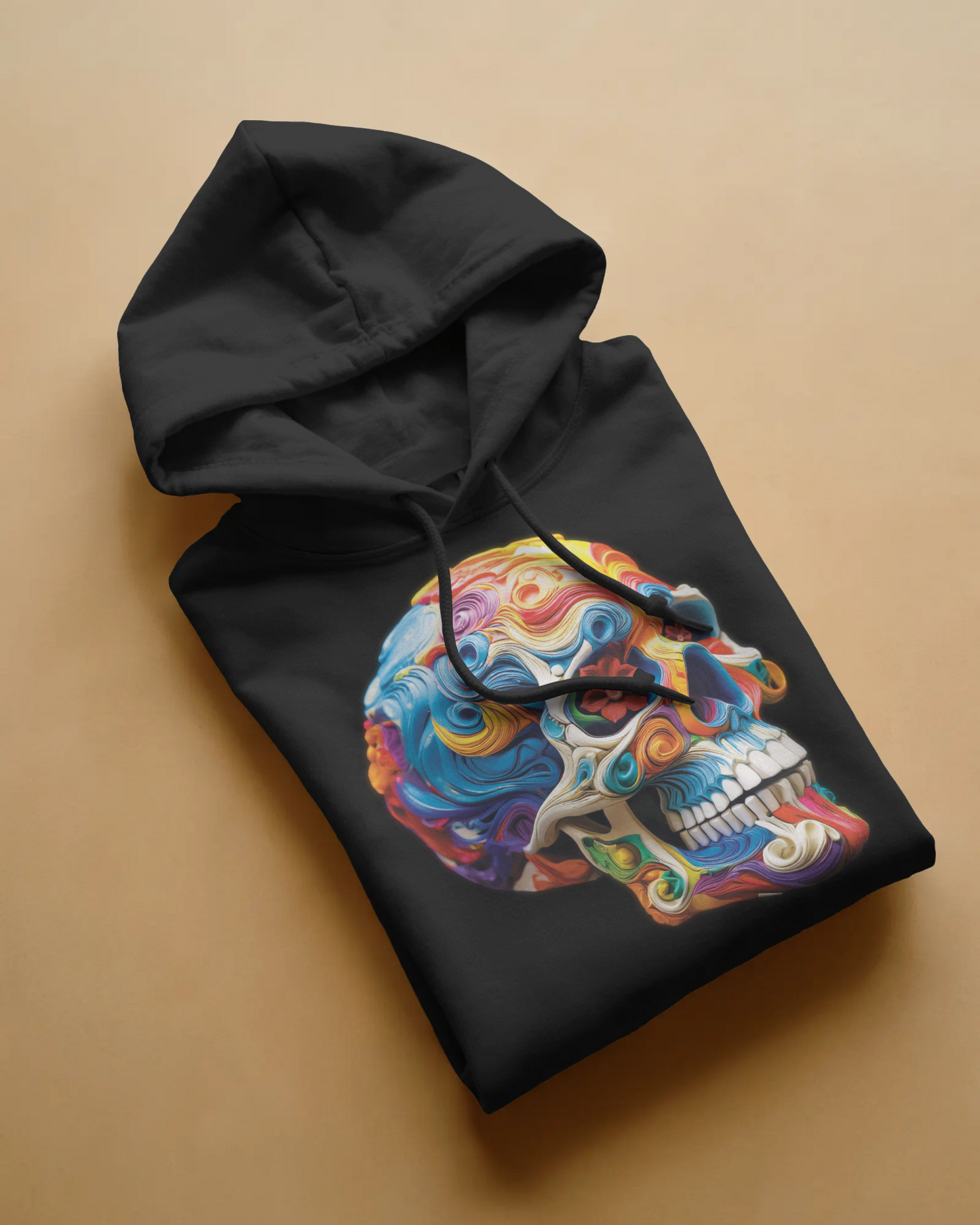 Bold Painted Skull Hoodie