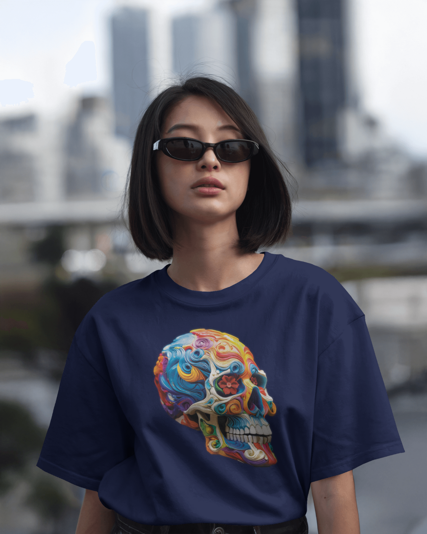 Bold Painted Skull T-Shirt